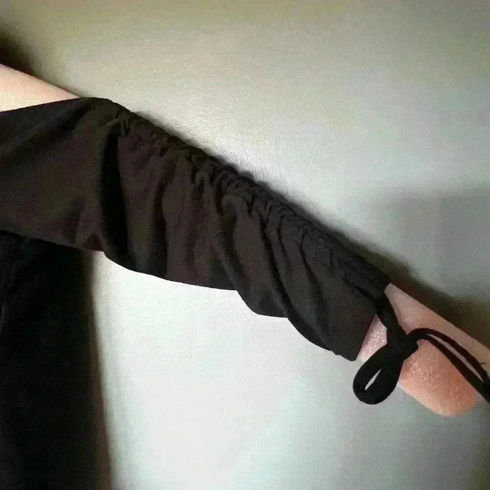 Emery Rose Sz L Peekaboo Shoulders 3/4 Tie Sleeves With Left Hip Tie - Picture 2 of 7